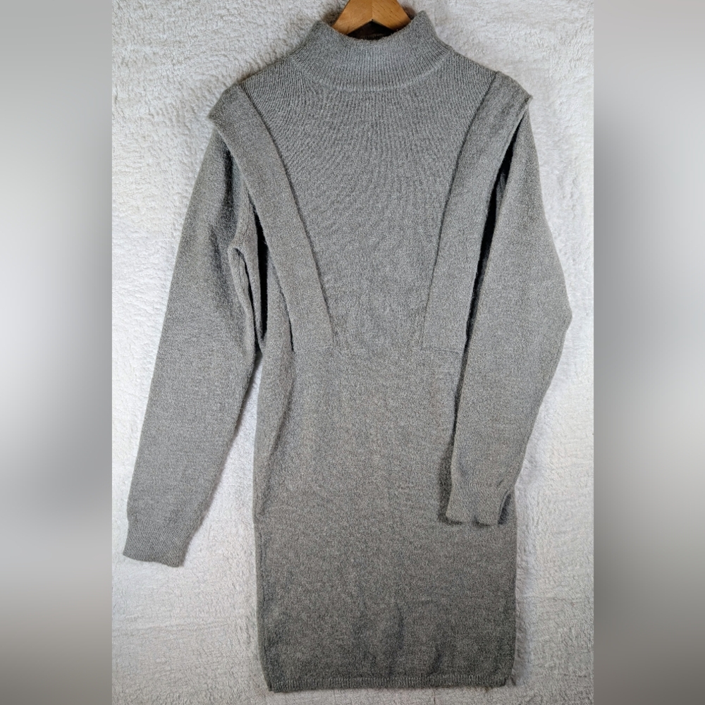 JLUXLABEL Heather Gray Knit Sweater Maxi Dress‎